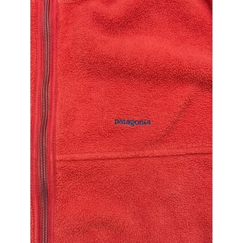 VTG Y2K Patagonia Synchilla Full Zip Lightweight Fleece Vest Red Men's Sz XL